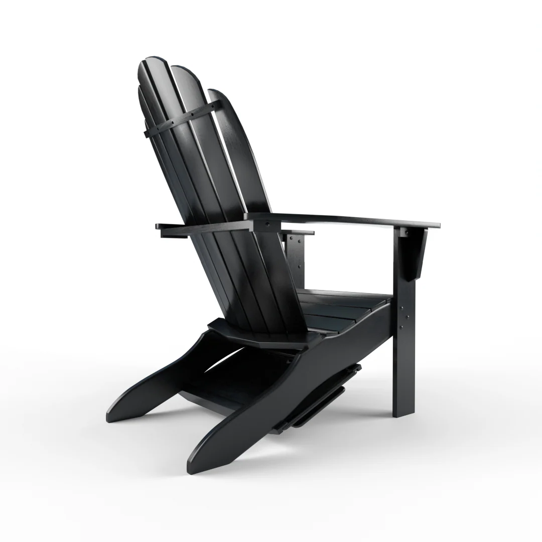 Moni Mahogany Wood Black Adirondack Chair FREE Tray Table - Image 42