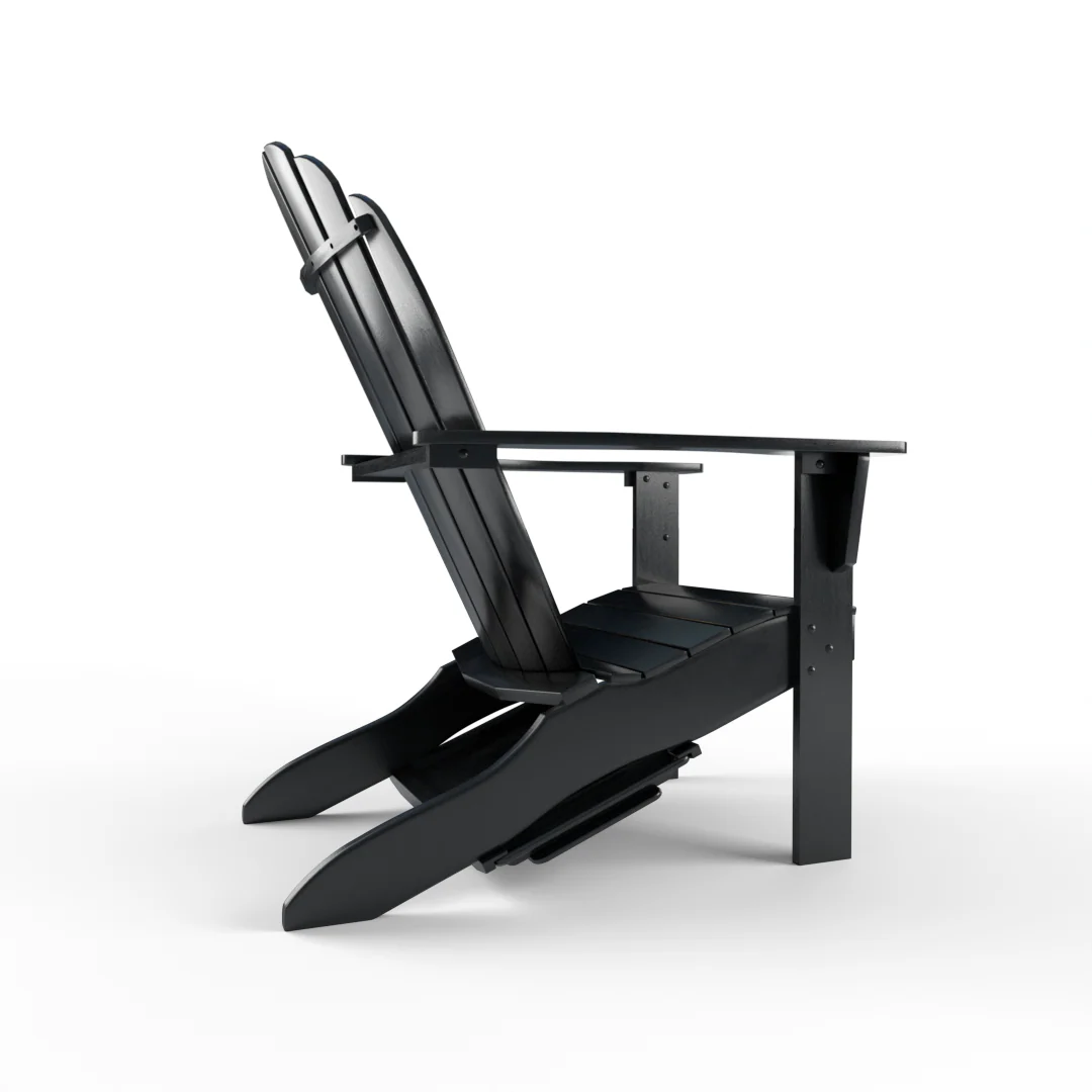 Moni Mahogany Wood Black Adirondack Chair FREE Tray Table - Image 44