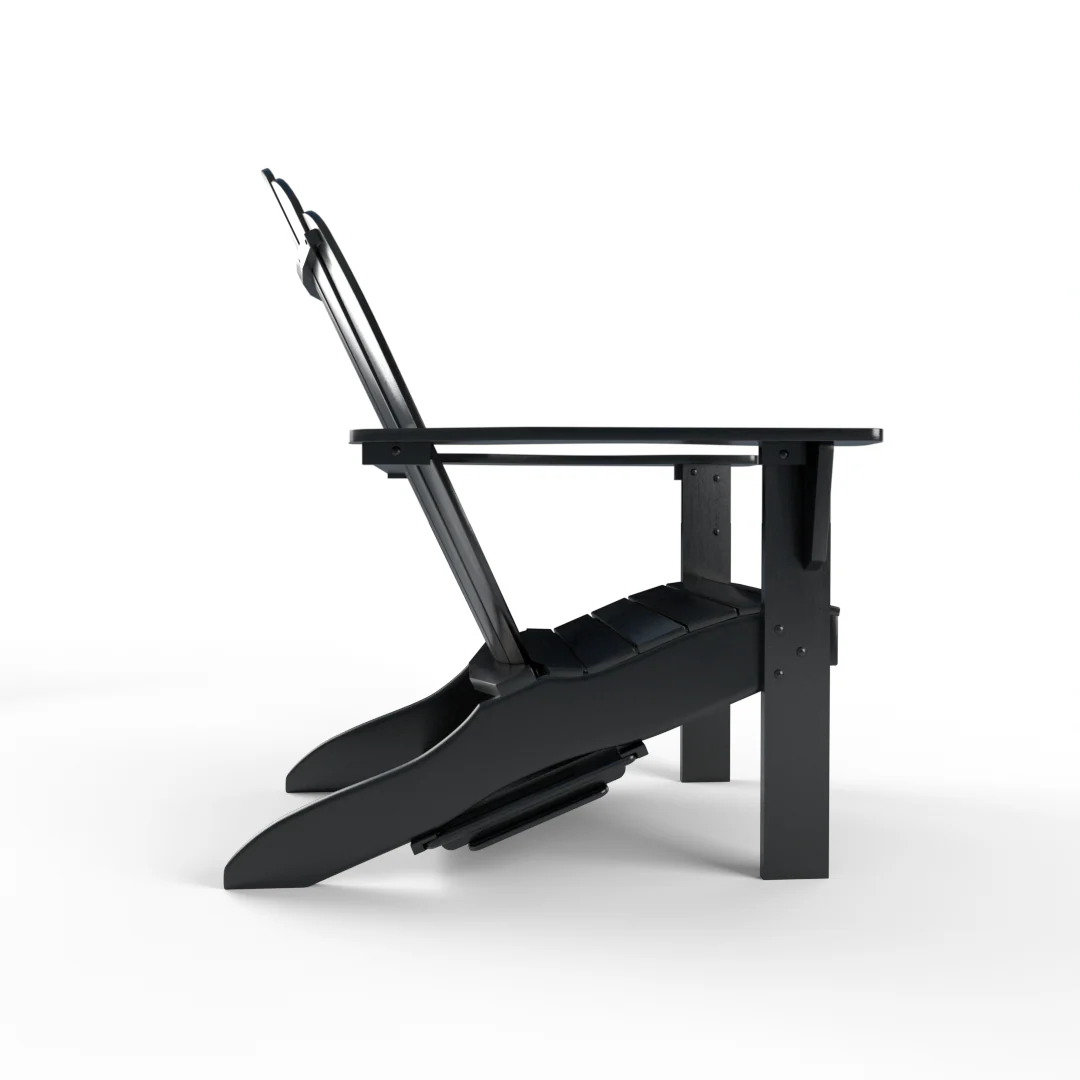 Moni Mahogany Wood Black Adirondack Chair FREE Tray Table - Image 46