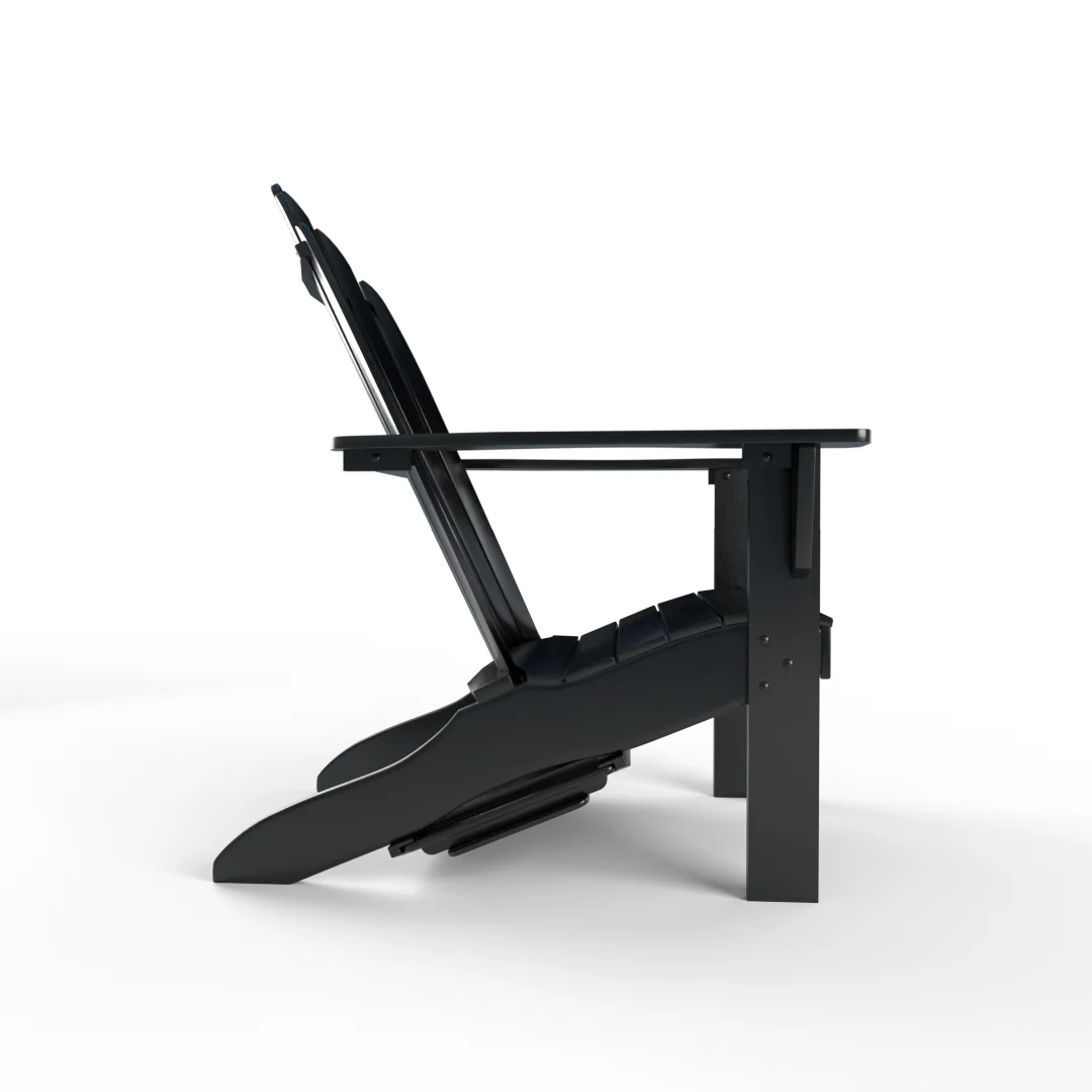 Moni Mahogany Wood Black Adirondack Chair FREE Tray Table - Image 47