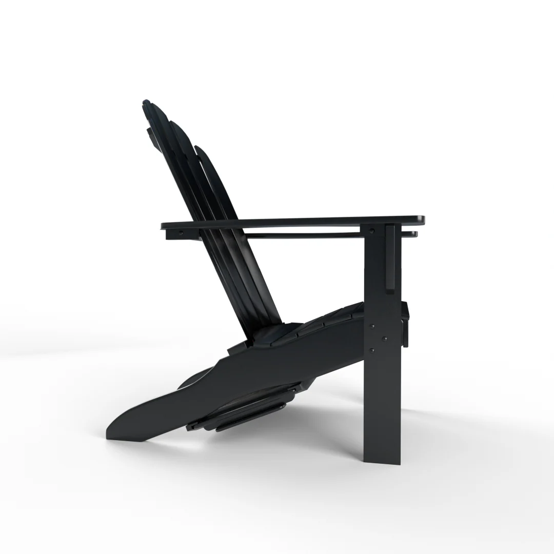 Moni Mahogany Wood Black Adirondack Chair FREE Tray Table - Image 48