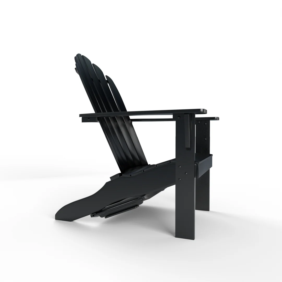Moni Mahogany Wood Black Adirondack Chair FREE Tray Table - Image 49