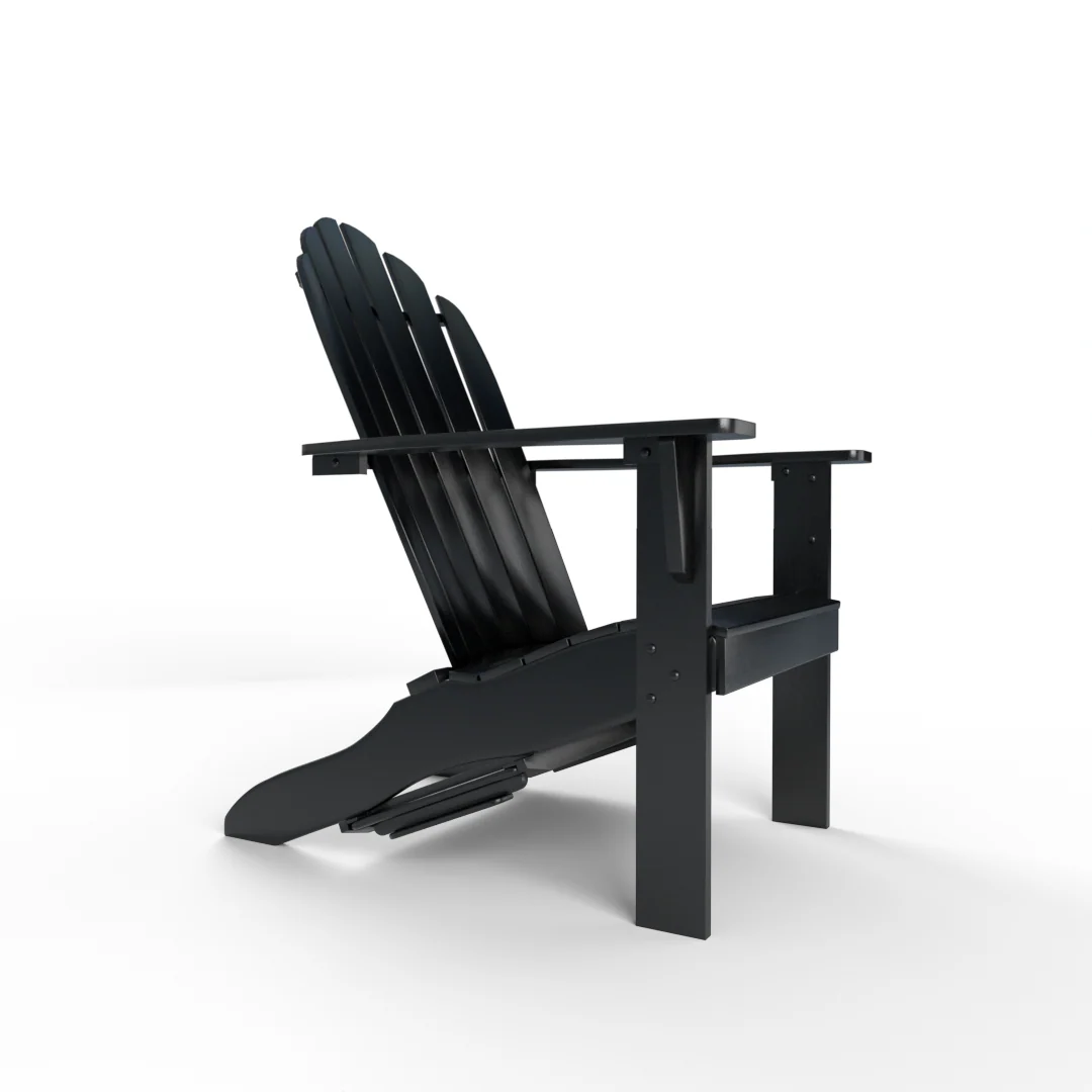 Moni Mahogany Wood Black Adirondack Chair FREE Tray Table - Image 50