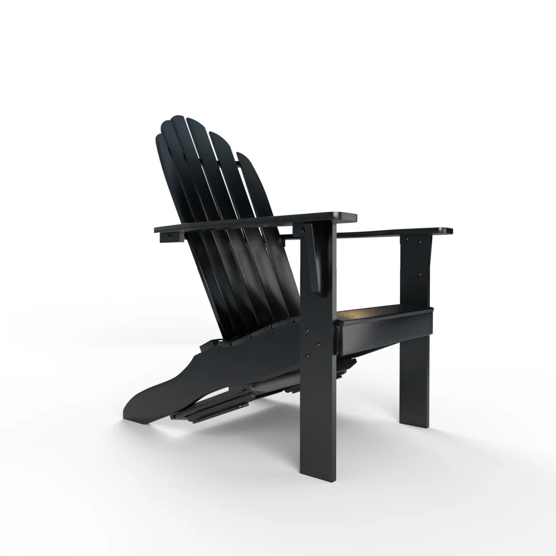 Moni Mahogany Wood Black Adirondack Chair FREE Tray Table - Image 51