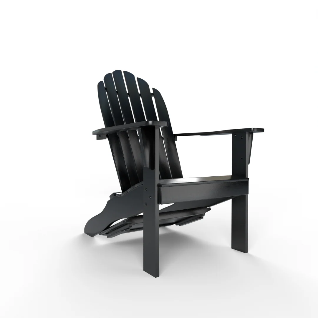 Moni Mahogany Wood Black Adirondack Chair FREE Tray Table - Image 53