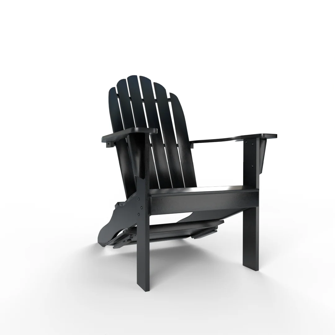 Moni Mahogany Wood Black Adirondack Chair FREE Tray Table - Image 54