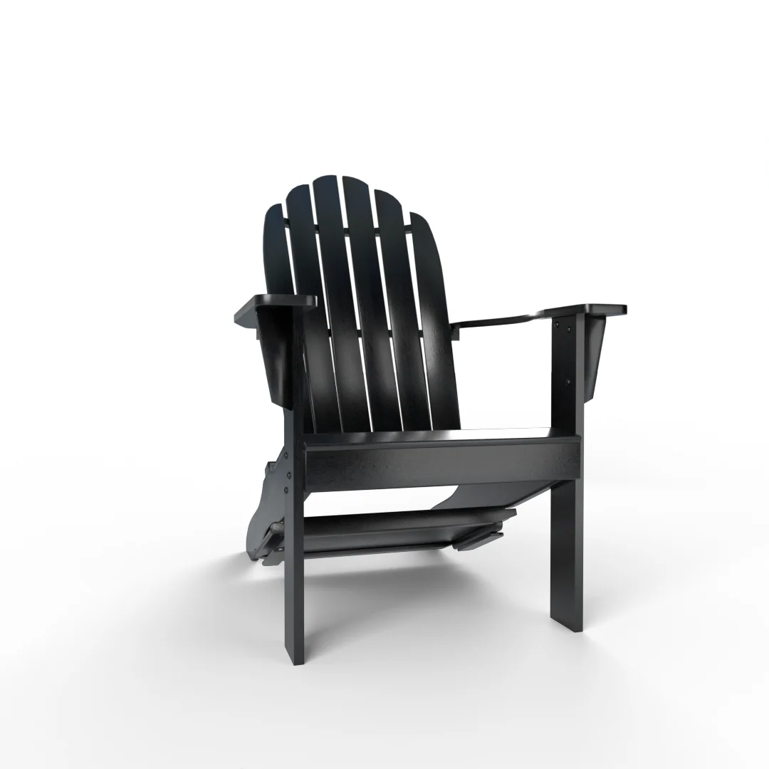 Moni Mahogany Wood Black Adirondack Chair FREE Tray Table - Image 55