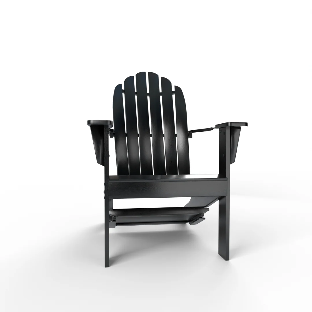 Moni Mahogany Wood Black Adirondack Chair FREE Tray Table - Image 56