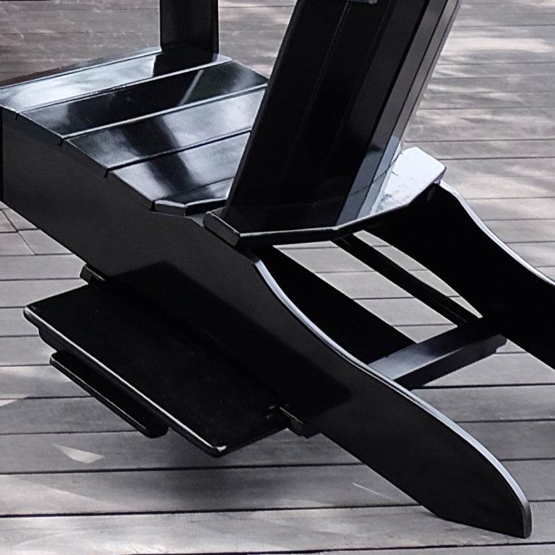 Moni Mahogany Wood Black Adirondack Chair FREE Tray Table - Image 8