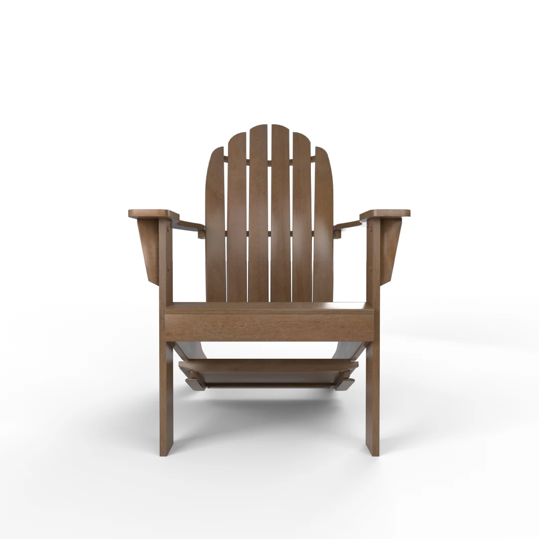 Moni Mahogany Wood Natural Brown Adirondack Chair FREE Tray Table - Image 15