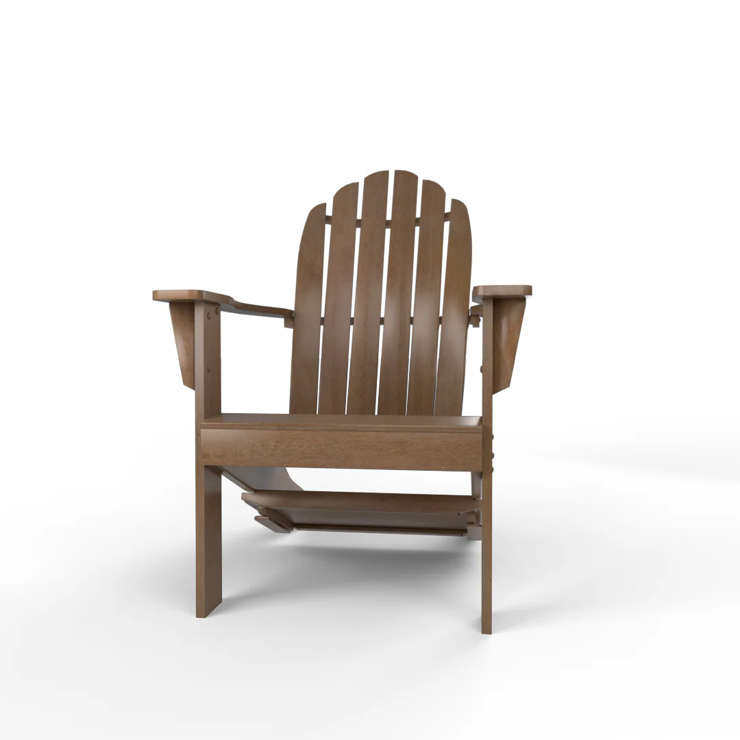 Moni Mahogany Wood Natural Brown Adirondack Chair FREE Tray Table - Image 16