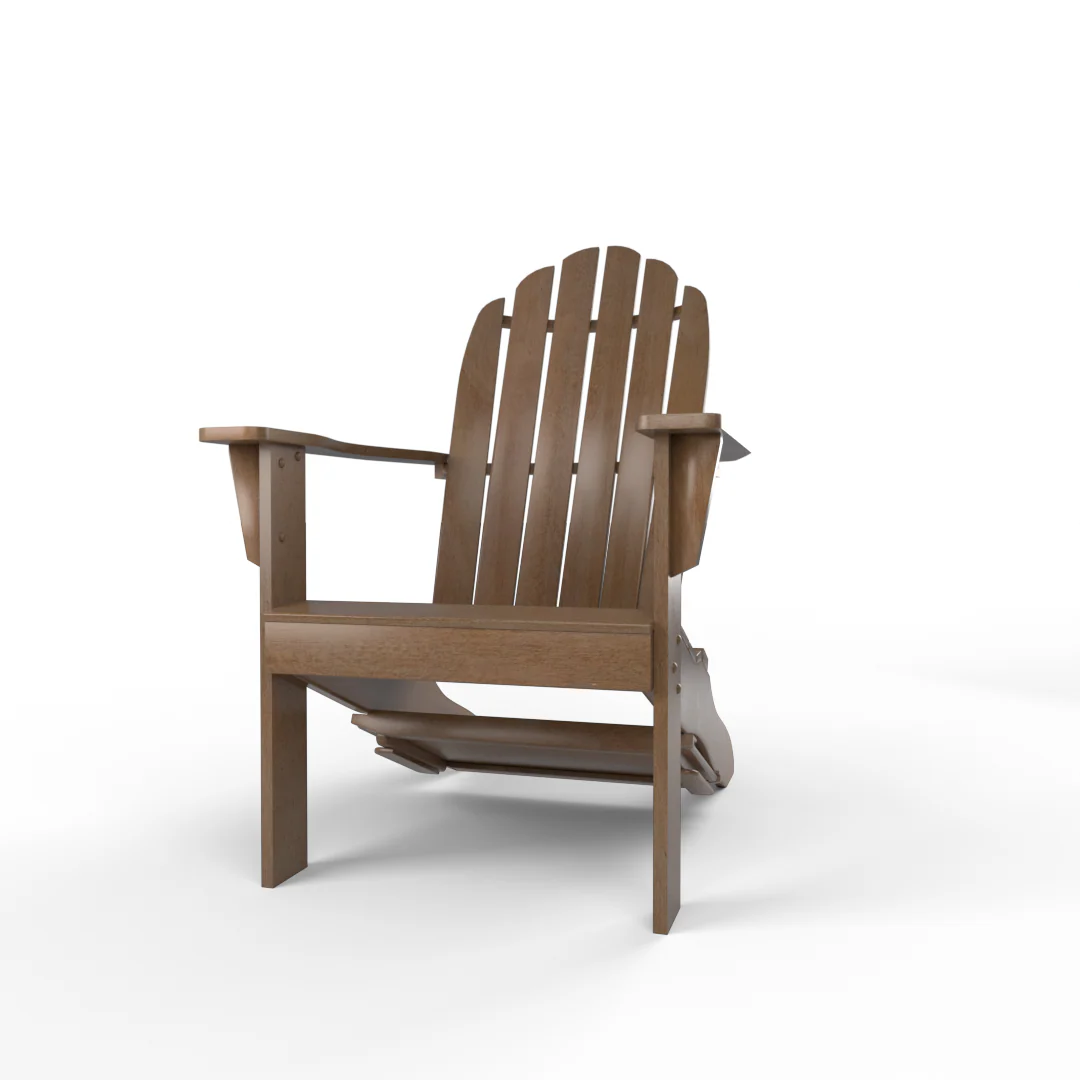 Moni Mahogany Wood Natural Brown Adirondack Chair FREE Tray Table - Image 17