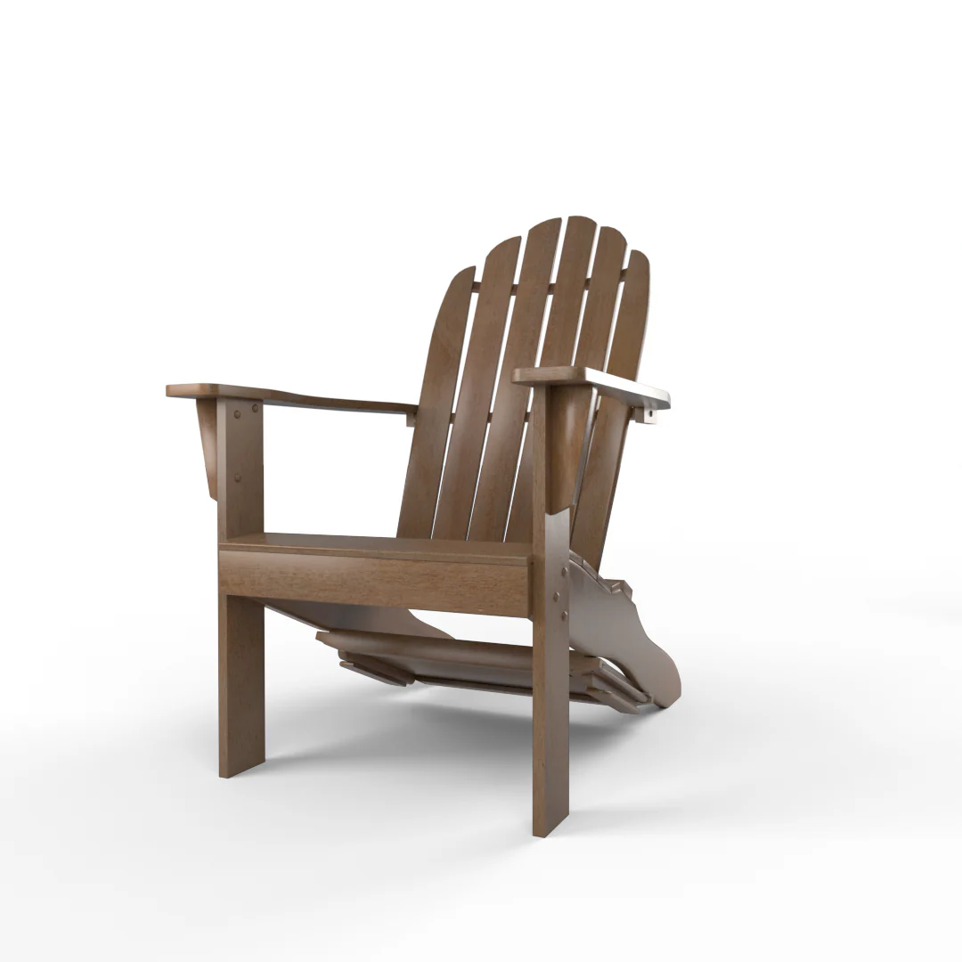 Moni Mahogany Wood Natural Brown Adirondack Chair FREE Tray Table - Image 18