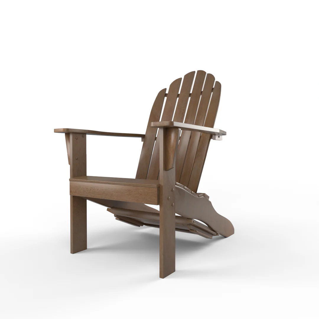 Moni Mahogany Wood Natural Brown Adirondack Chair FREE Tray Table - Image 19