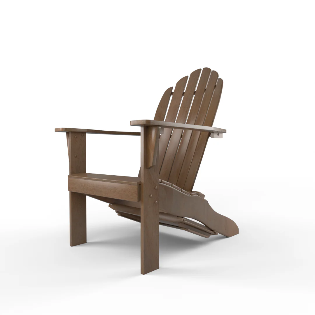 Moni Mahogany Wood Natural Brown Adirondack Chair FREE Tray Table - Image 20