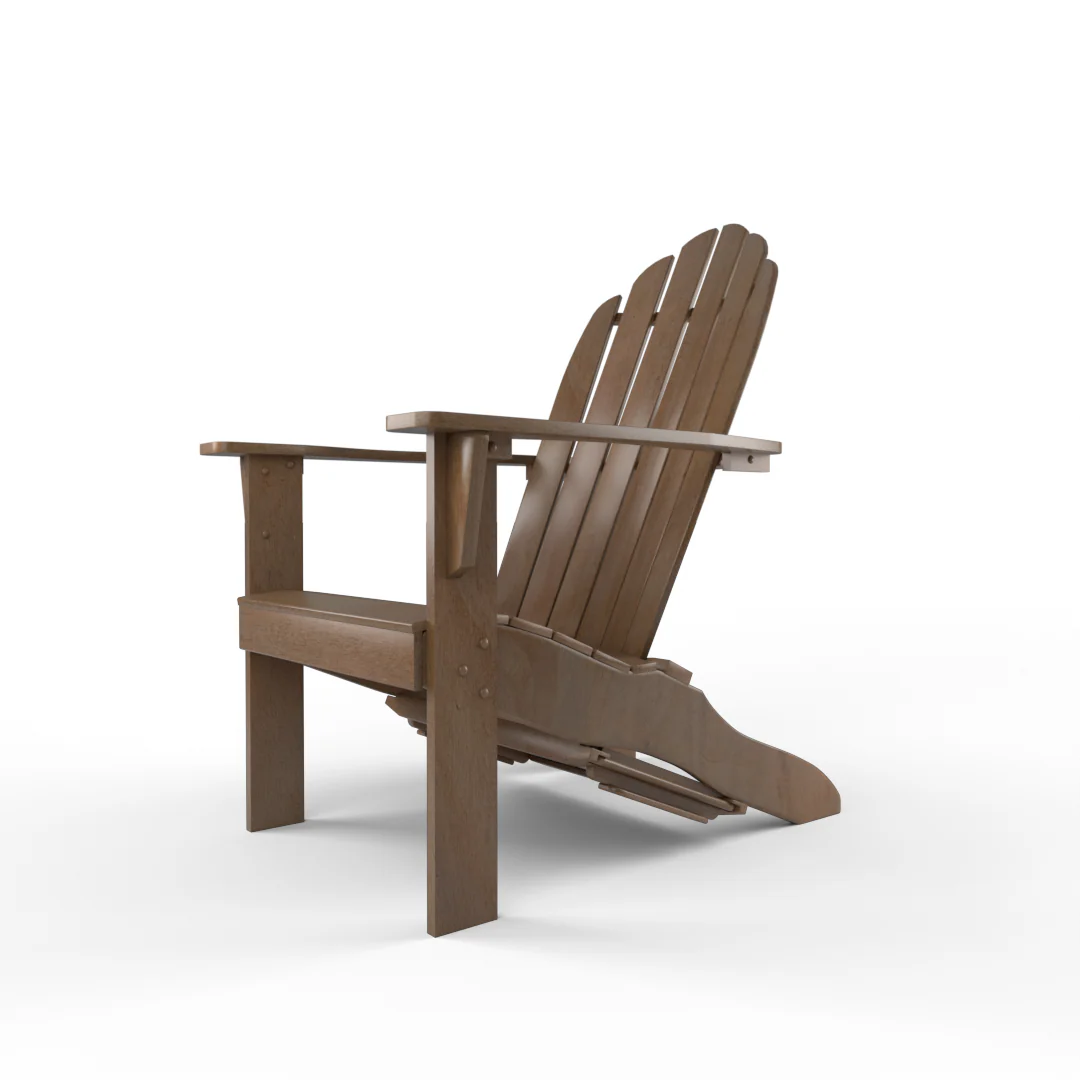 Moni Mahogany Wood Natural Brown Adirondack Chair FREE Tray Table - Image 21