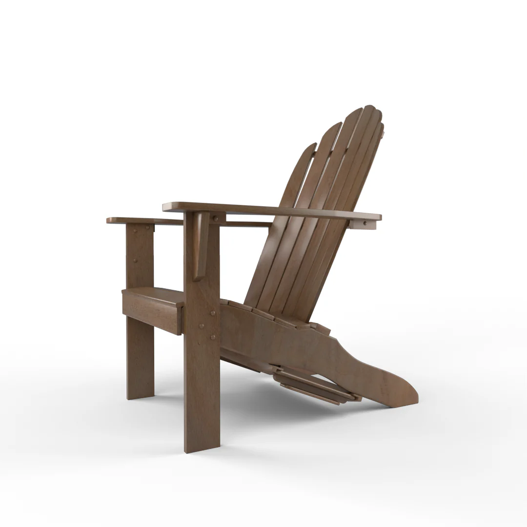 Moni Mahogany Wood Natural Brown Adirondack Chair FREE Tray Table - Image 22