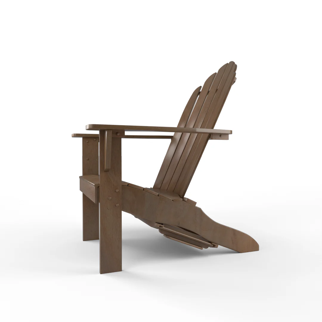 Moni Mahogany Wood Natural Brown Adirondack Chair FREE Tray Table - Image 23