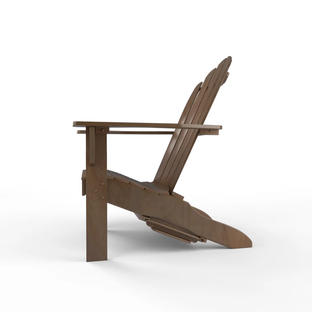 Moni Mahogany Wood Natural Brown Adirondack Chair FREE Tray Table - Image 24