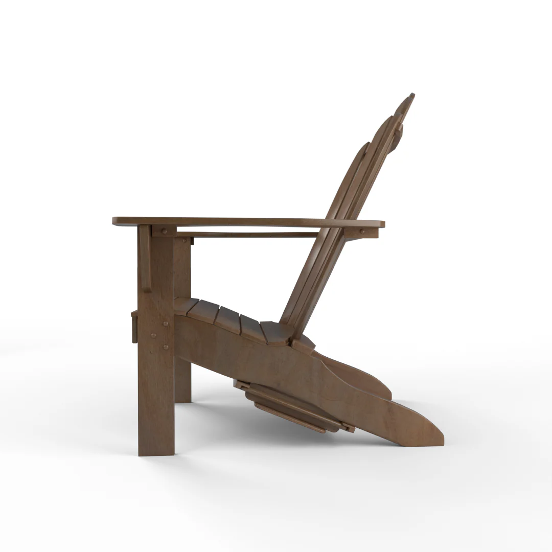 Moni Mahogany Wood Natural Brown Adirondack Chair FREE Tray Table - Image 25