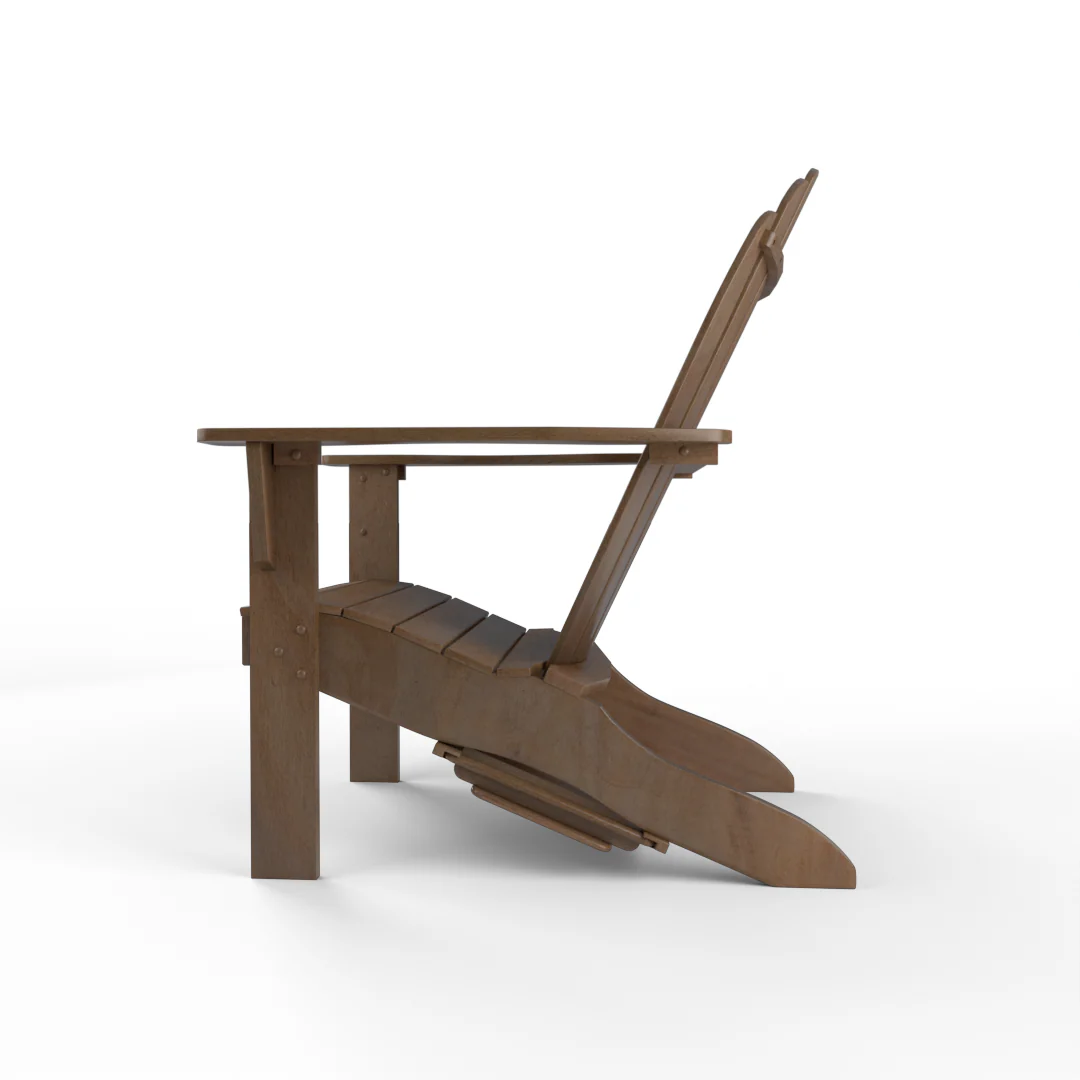 Moni Mahogany Wood Natural Brown Adirondack Chair FREE Tray Table - Image 26
