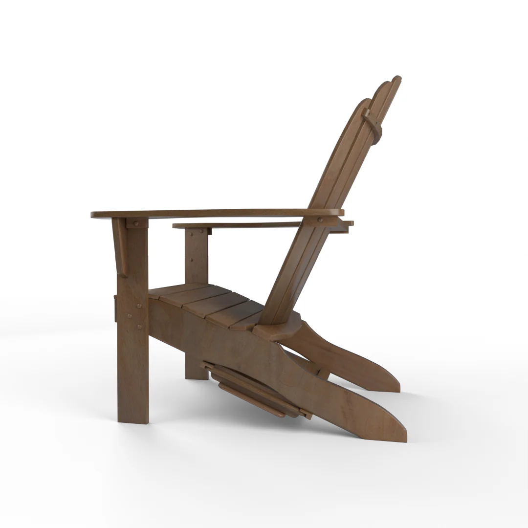 Moni Mahogany Wood Natural Brown Adirondack Chair FREE Tray Table - Image 27