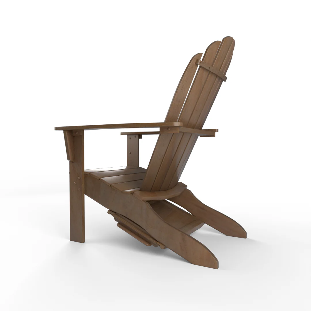 Moni Mahogany Wood Natural Brown Adirondack Chair FREE Tray Table - Image 28