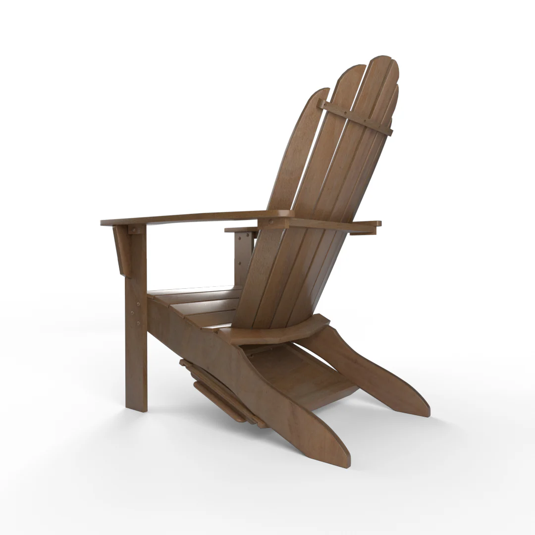 Moni Mahogany Wood Natural Brown Adirondack Chair FREE Tray Table - Image 29