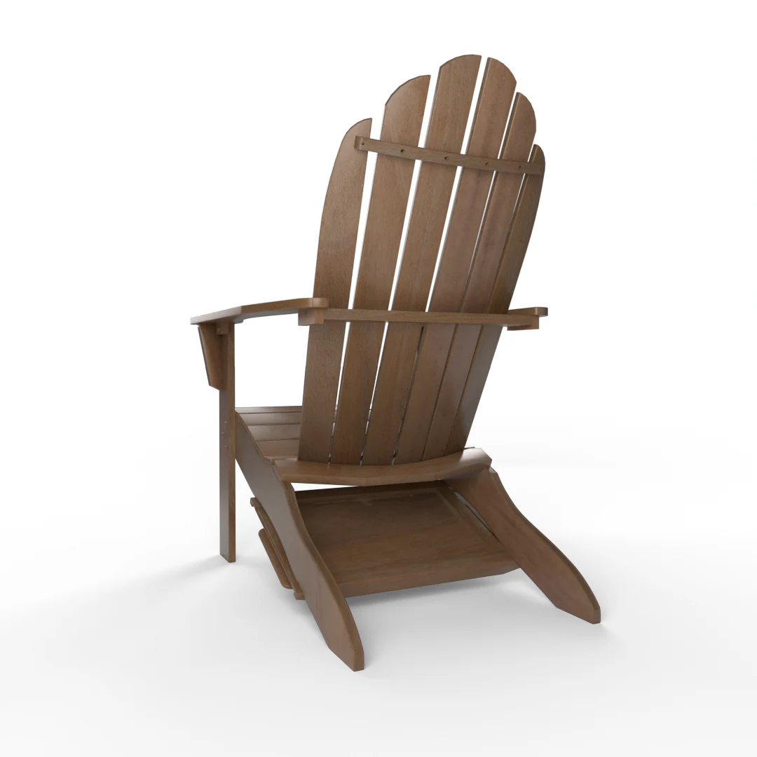 Moni Mahogany Wood Natural Brown Adirondack Chair FREE Tray Table - Image 32