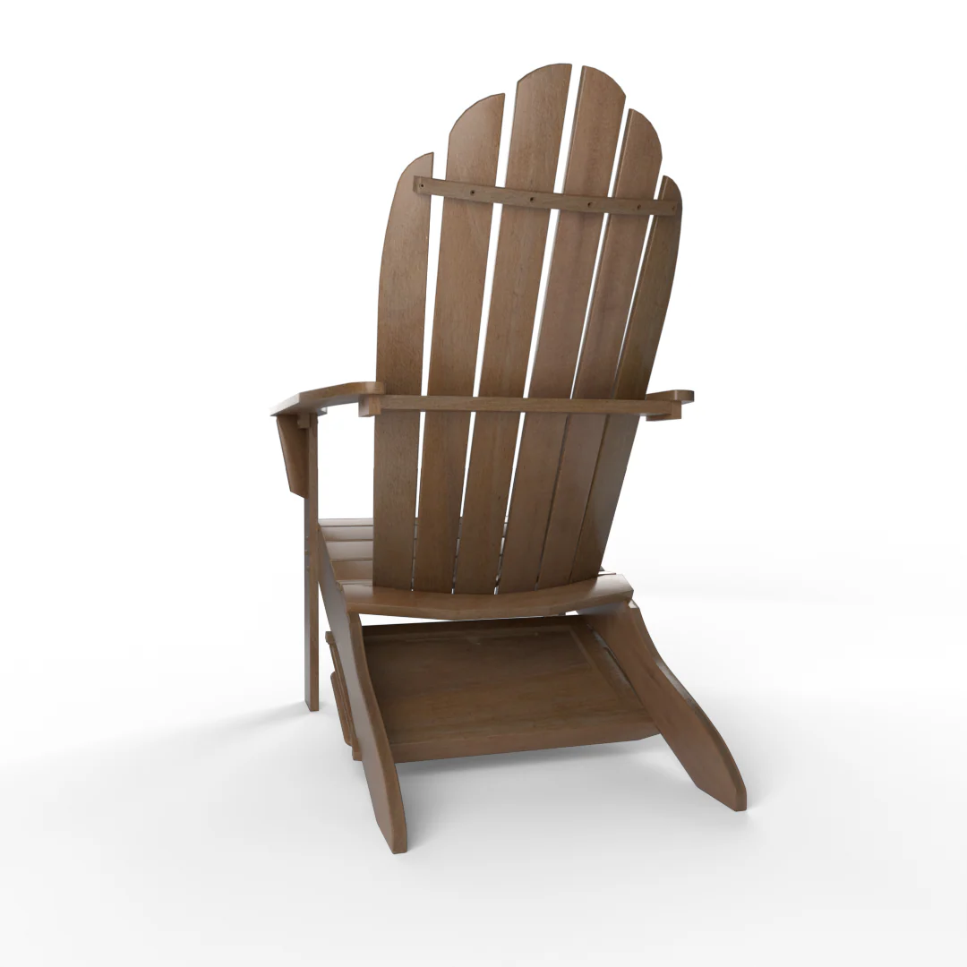 Moni Mahogany Wood Natural Brown Adirondack Chair FREE Tray Table - Image 33