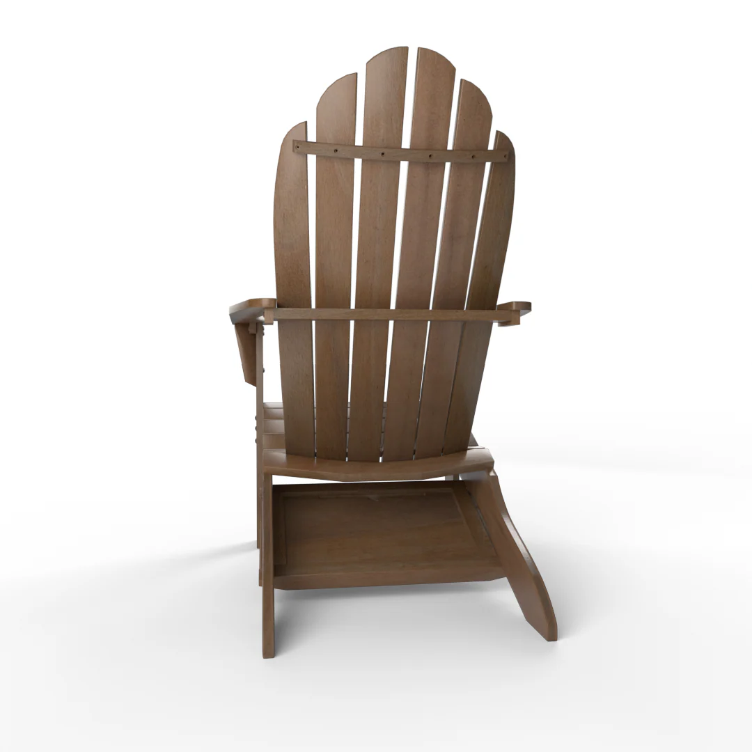Moni Mahogany Wood Natural Brown Adirondack Chair FREE Tray Table - Image 34