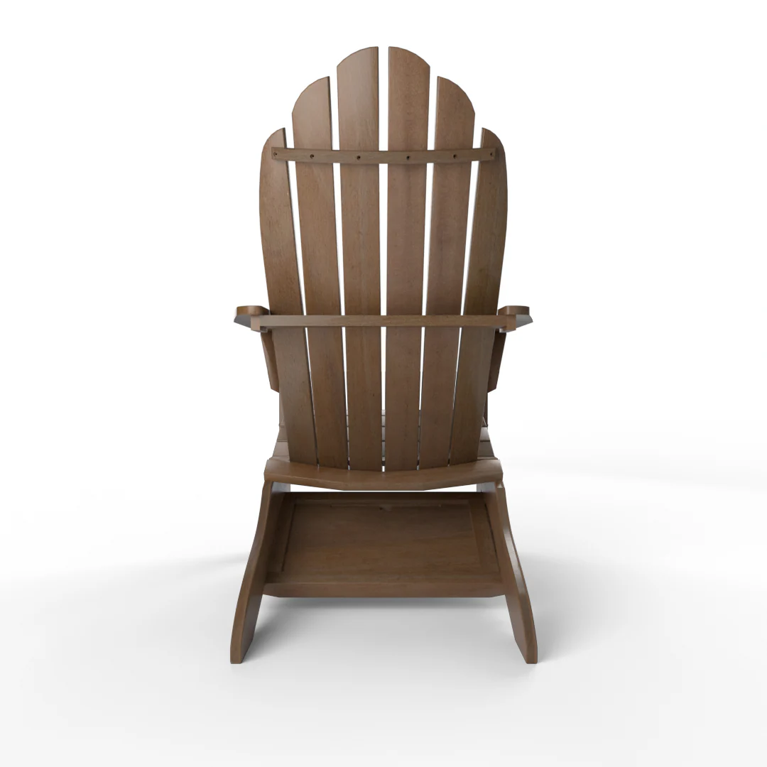 Moni Mahogany Wood Natural Brown Adirondack Chair FREE Tray Table - Image 35