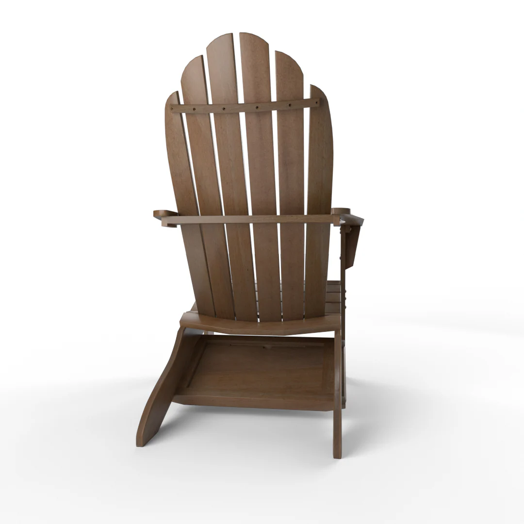 Moni Mahogany Wood Natural Brown Adirondack Chair FREE Tray Table - Image 36