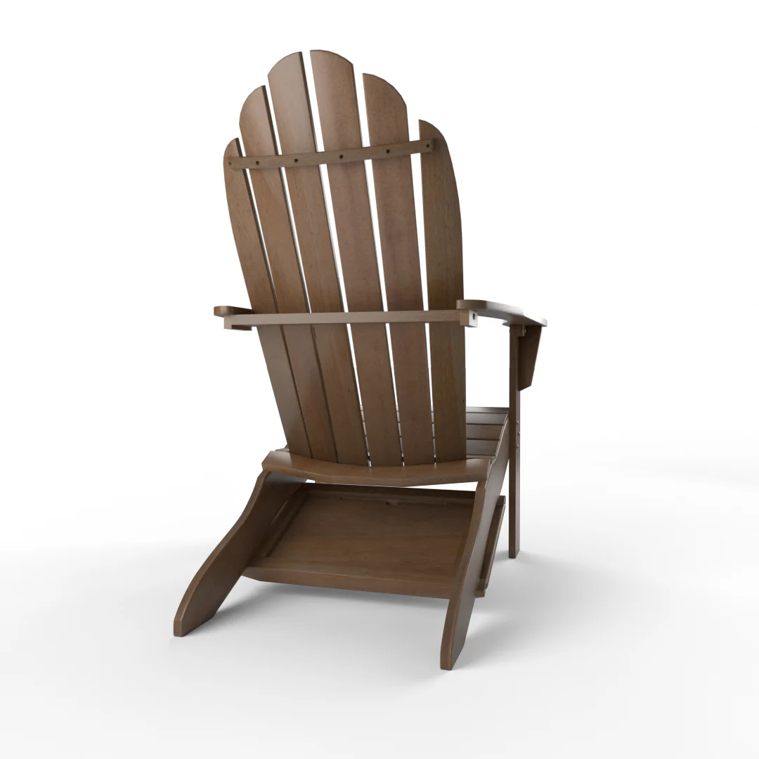 Moni Mahogany Wood Natural Brown Adirondack Chair FREE Tray Table - Image 37