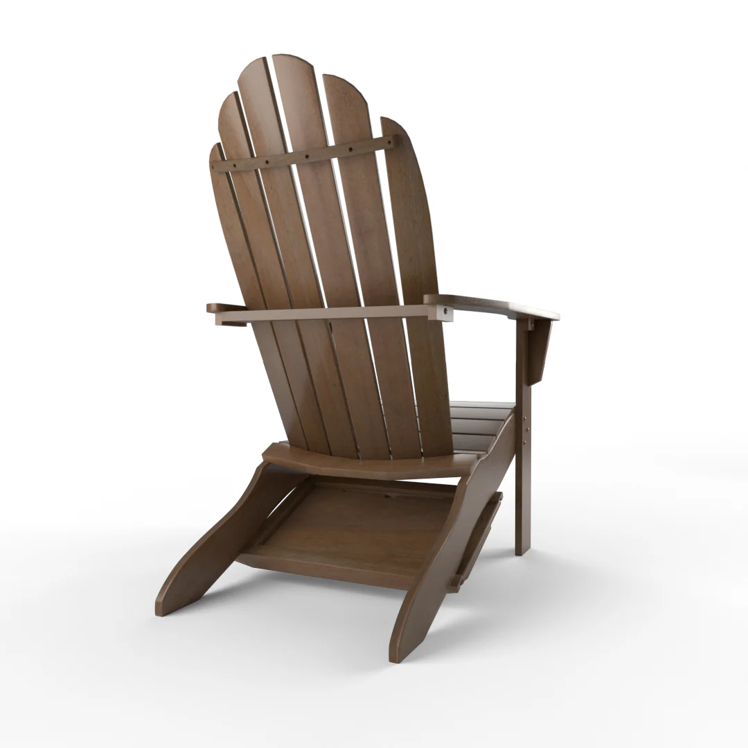 Moni Mahogany Wood Natural Brown Adirondack Chair FREE Tray Table - Image 38