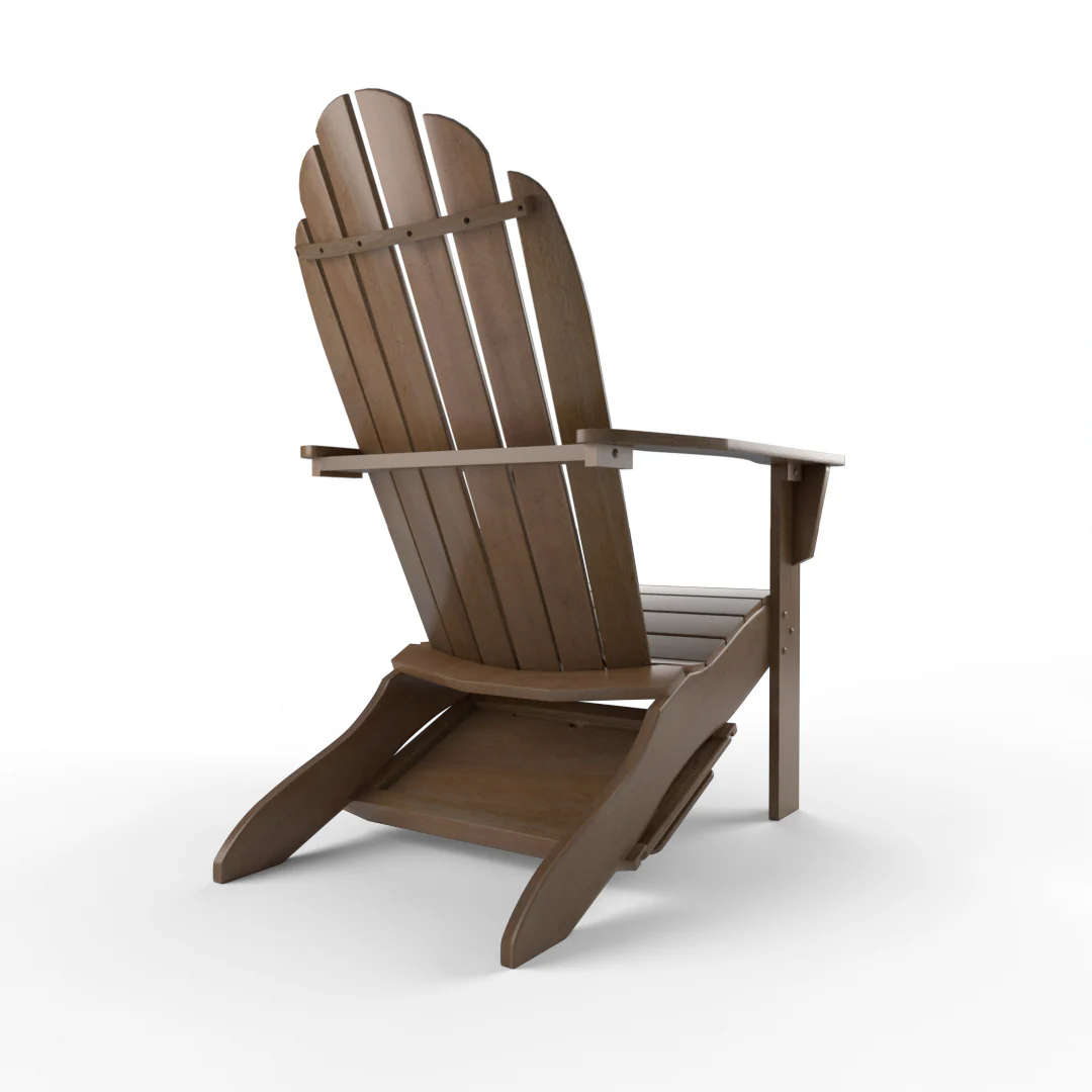 Moni Mahogany Wood Natural Brown Adirondack Chair FREE Tray Table - Image 39