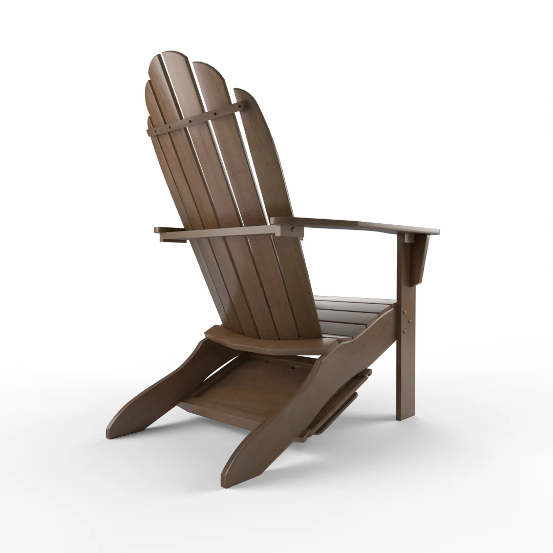 Moni Mahogany Wood Natural Brown Adirondack Chair FREE Tray Table - Image 40