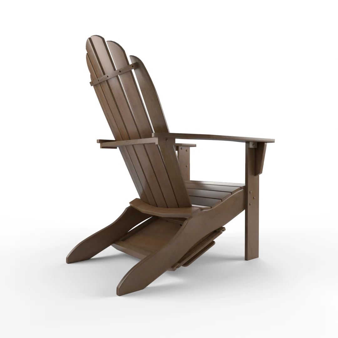 Moni Mahogany Wood Natural Brown Adirondack Chair FREE Tray Table - Image 41