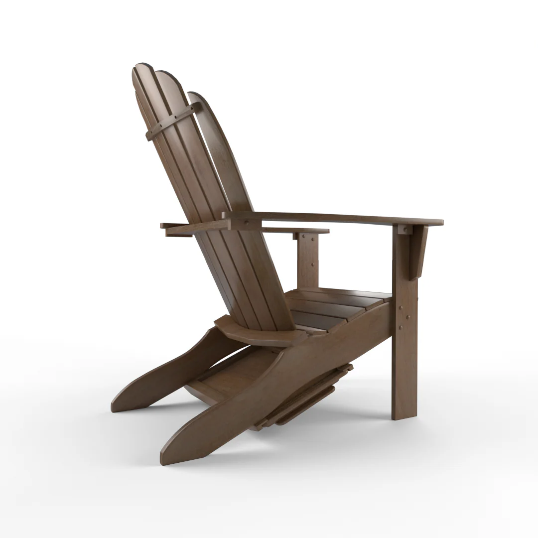 Moni Mahogany Wood Natural Brown Adirondack Chair FREE Tray Table - Image 42