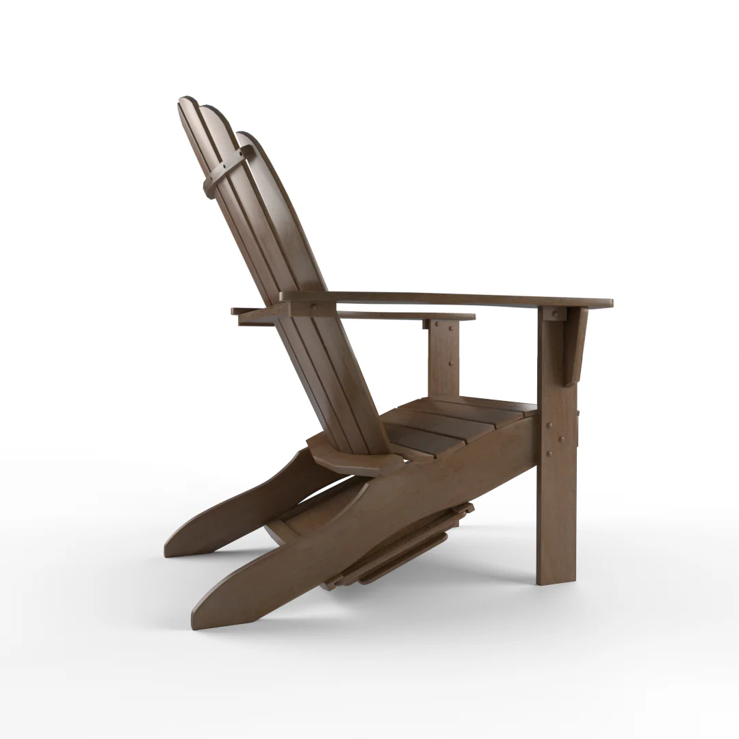 Moni Mahogany Wood Natural Brown Adirondack Chair FREE Tray Table - Image 43