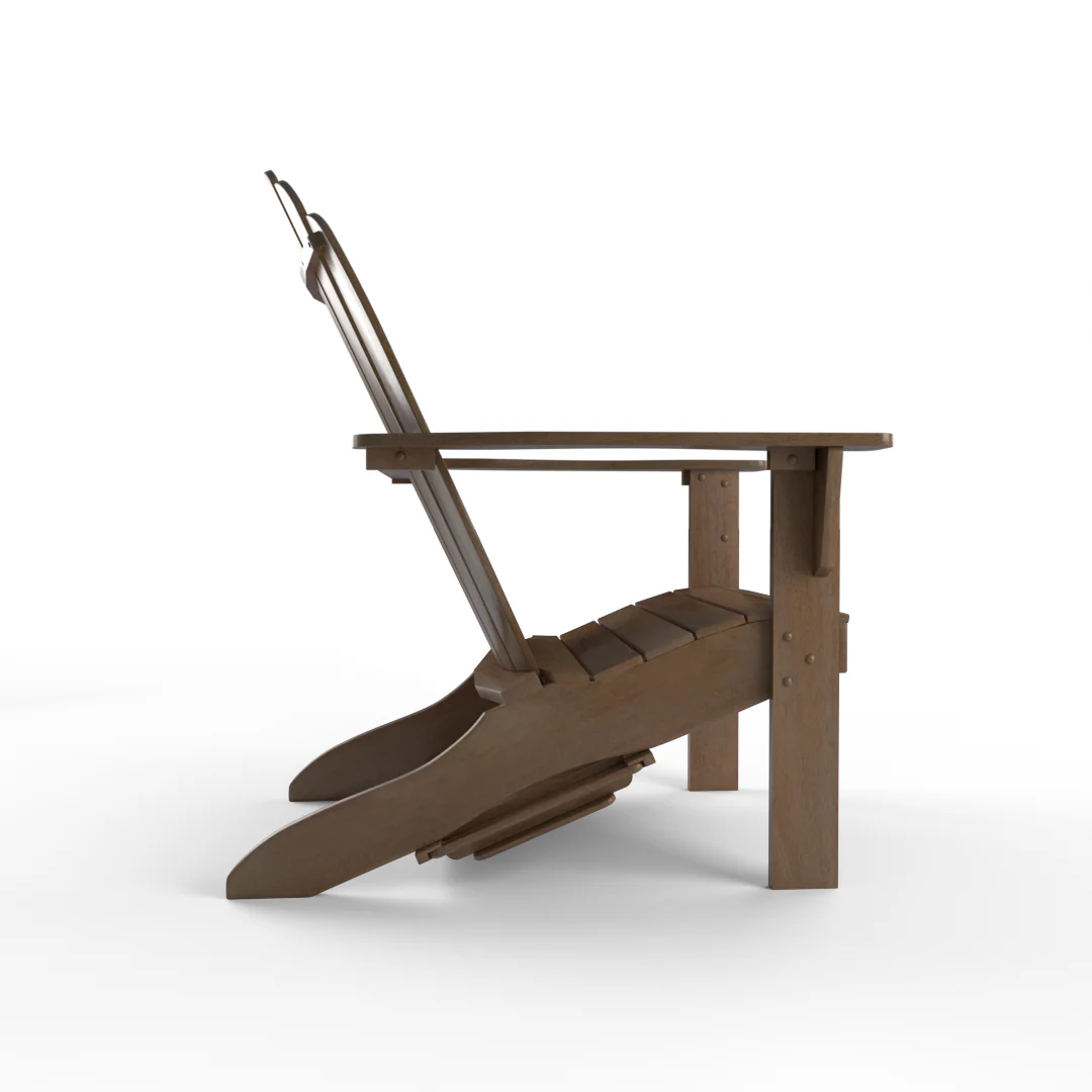 Moni Mahogany Wood Natural Brown Adirondack Chair FREE Tray Table - Image 44
