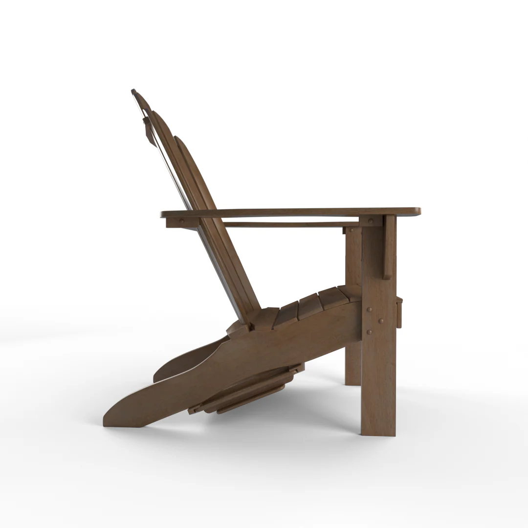 Moni Mahogany Wood Natural Brown Adirondack Chair FREE Tray Table - Image 45