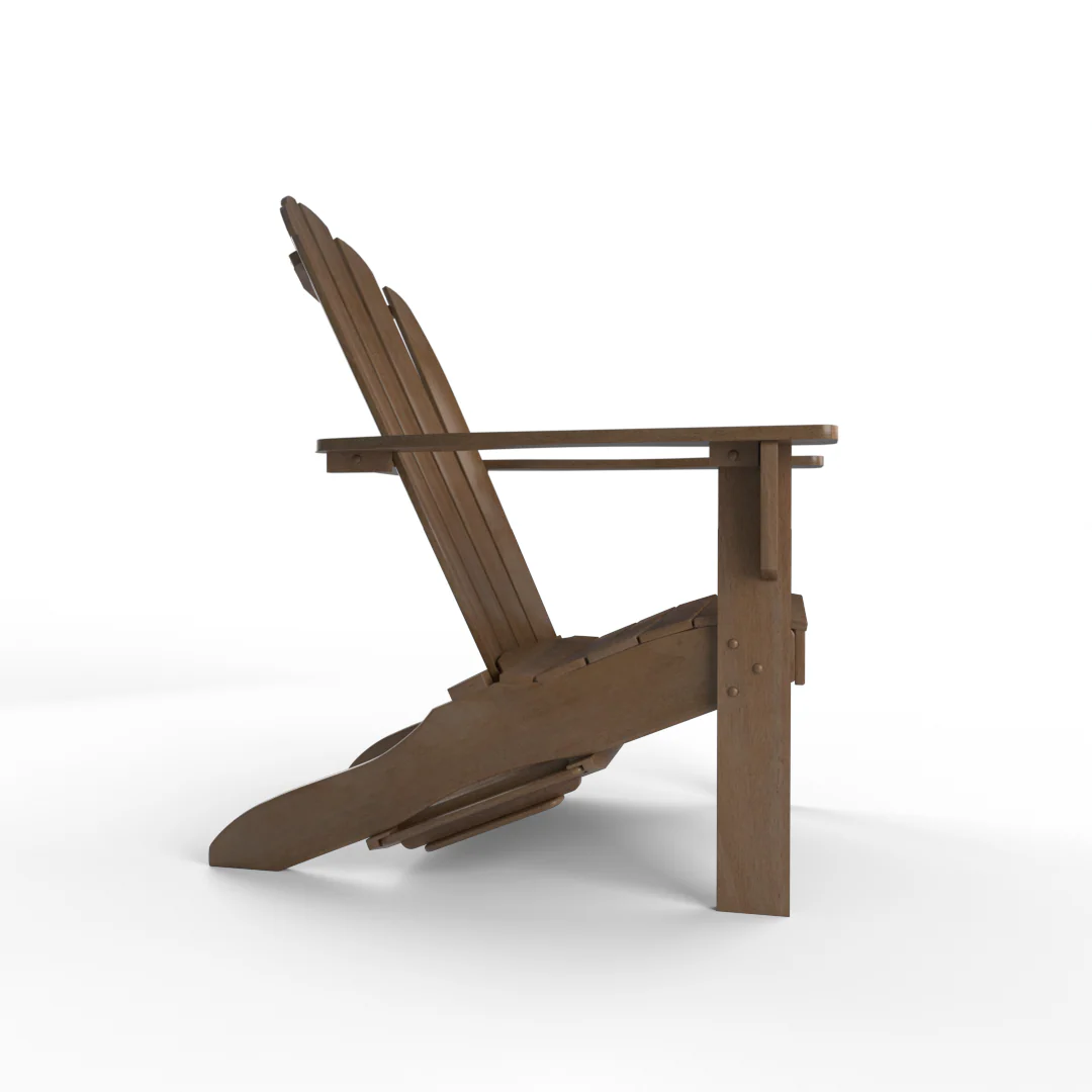 Moni Mahogany Wood Natural Brown Adirondack Chair FREE Tray Table - Image 46