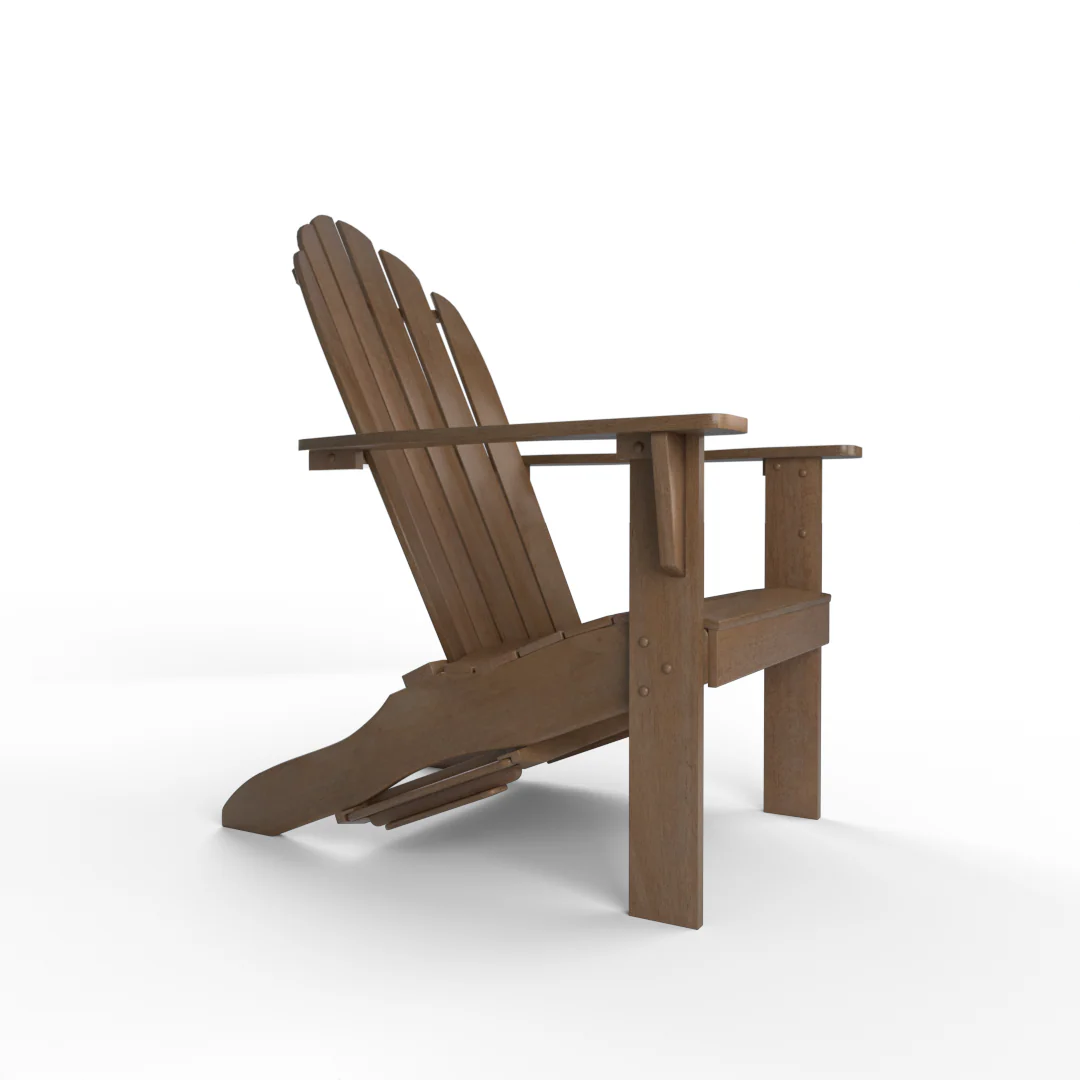 Moni Mahogany Wood Natural Brown Adirondack Chair FREE Tray Table - Image 47