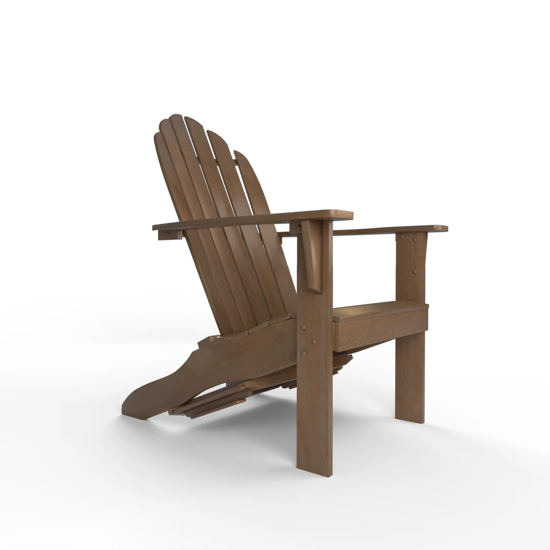 Moni Mahogany Wood Natural Brown Adirondack Chair FREE Tray Table - Image 48
