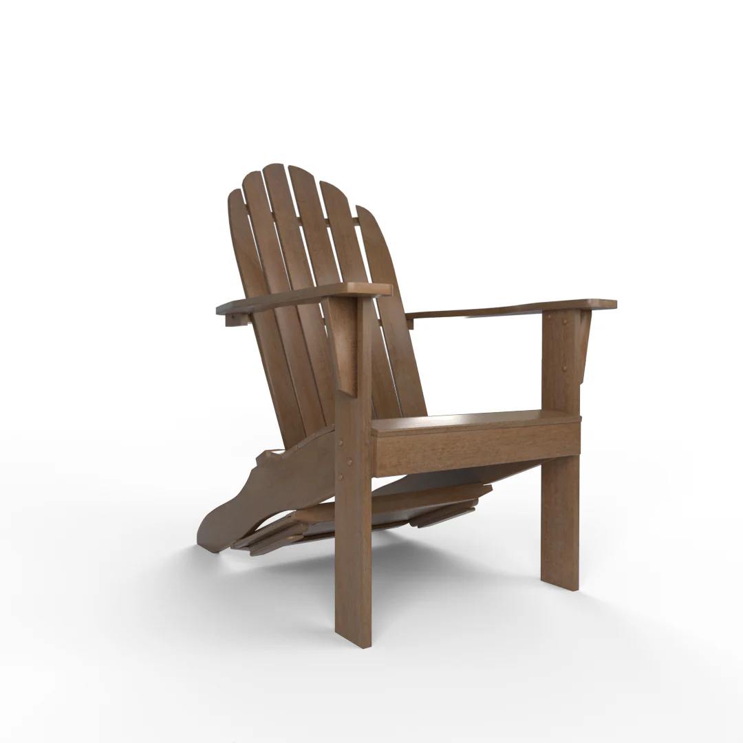 Moni Mahogany Wood Natural Brown Adirondack Chair FREE Tray Table - Image 49