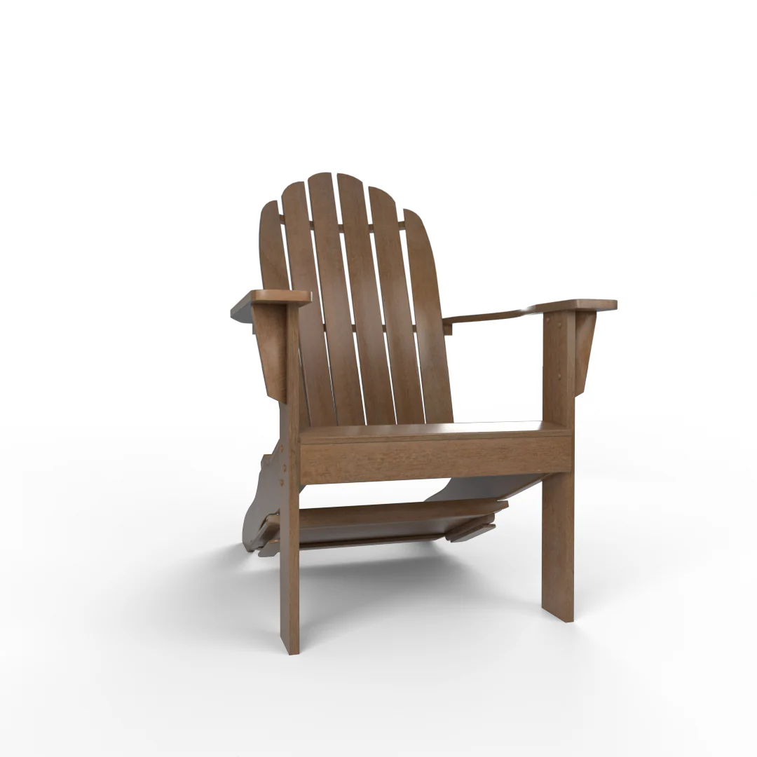 Moni Mahogany Wood Natural Brown Adirondack Chair FREE Tray Table - Image 51