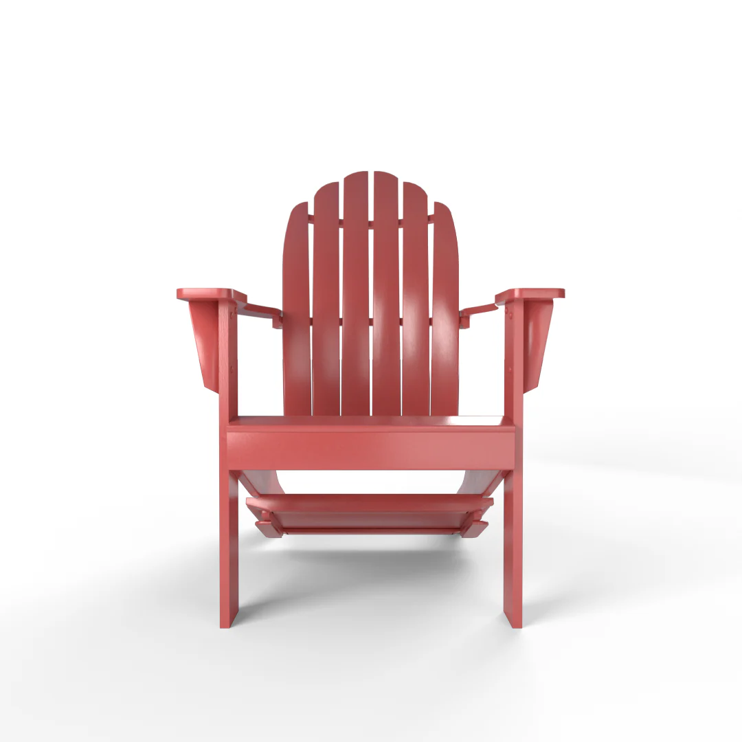 Moni Mahogany Wood Red Adirondack Chair FREE Tray Table - Image 12