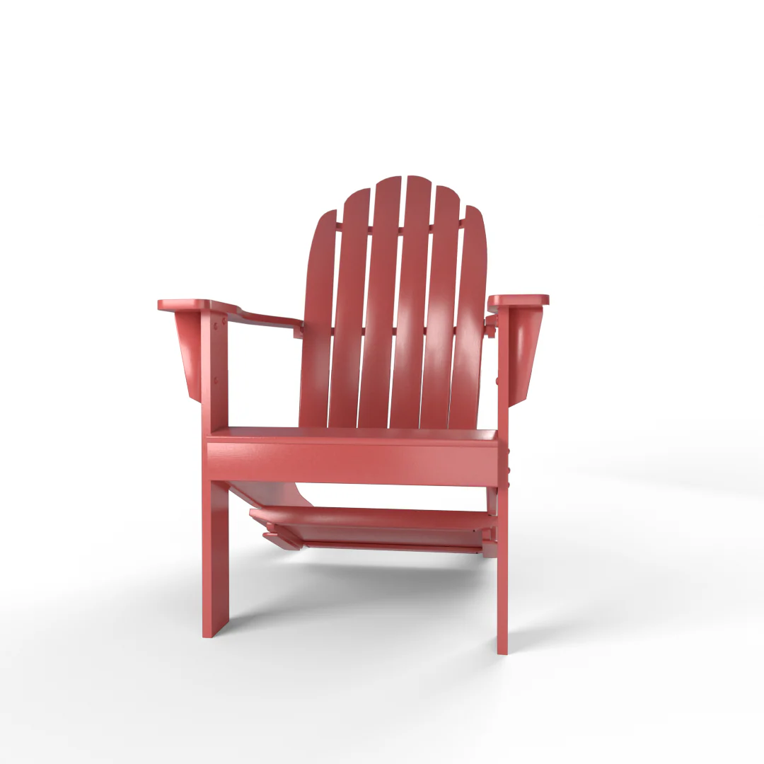 Moni Mahogany Wood Red Adirondack Chair FREE Tray Table - Image 13