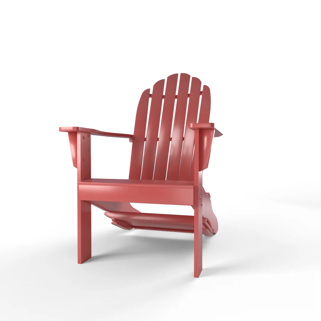 Moni Mahogany Wood Red Adirondack Chair FREE Tray Table - Image 14